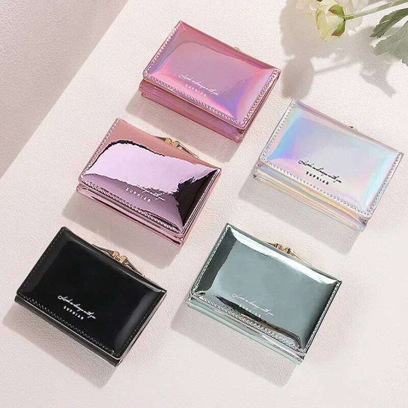 New Wallets Female PU Leather Purses Short Hasp for Women Small Money Bag Coin Purse Card Holder Clutch Dropshipping