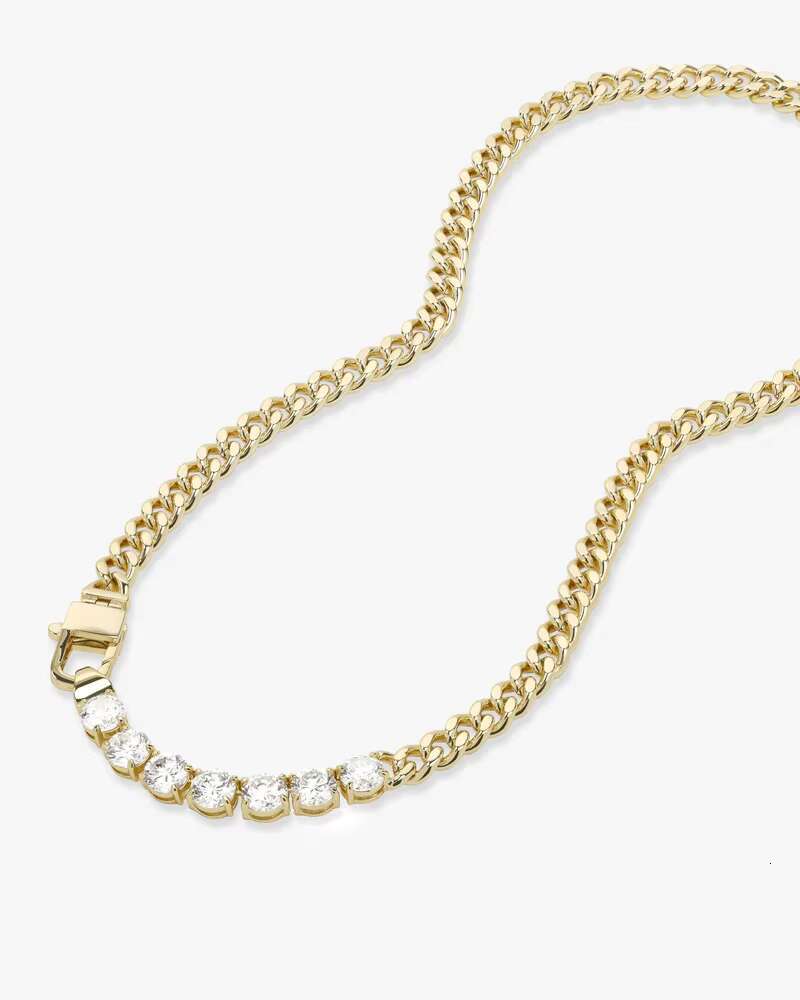 Hot Sale Mens and Womens Chain Necklace 14K Gold Plated Zircon Necklace