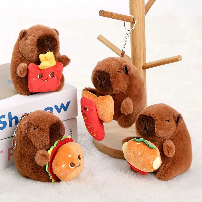 Cartoon Capybara Plush Keychain Pendant Bag Hanging Decoration Accessories Cute Fashion Stuffed Doll Toy Keyring Kids Gift W250604