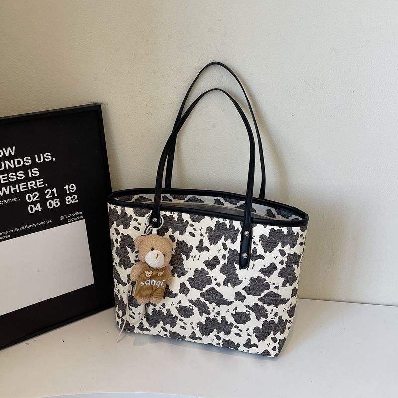 Free Shipping Designer Bag Women's New Autumn And Winter Printed Cow Mother Fashionable Leopard Print Single Shoulder Bag With Large Capacity