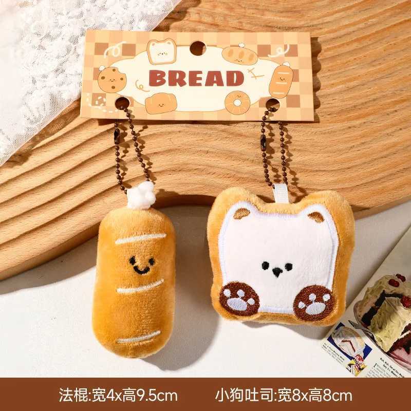Cute Bread Plush Dolls Small Pendants Bags Pendants Backpacks Accessories Keychains Couple Dolls W250604