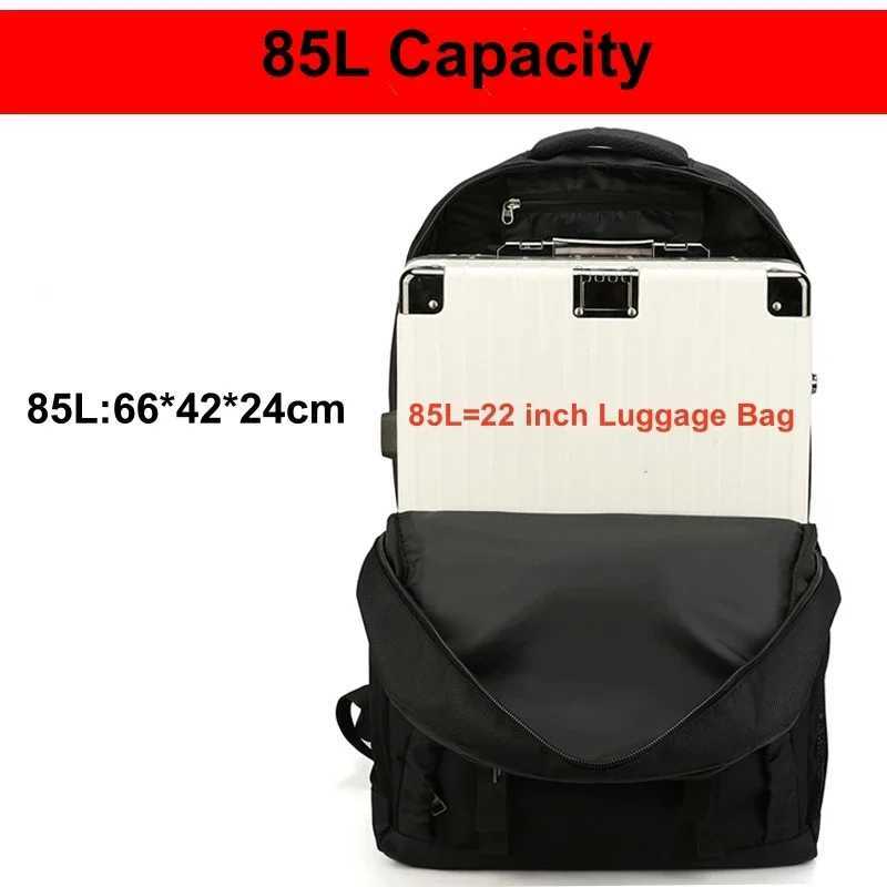 65L 85L Men Hiking Backpack Outdoor Large Capacity Waterproof Camping Mountain Climbing Backpack Travel Luggage Bag Rucksack W250603