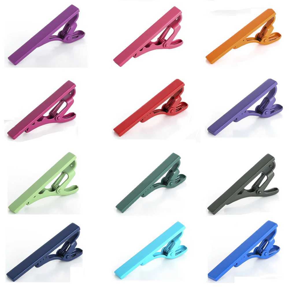 Men Classic Candy Color Tie Clasp Necktie Party Tie Clips Wedding Accessories W250604