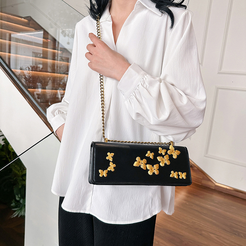 High-end Butterfly Bag For Women 2025 Spring New Shopping Bag Fashion Small Square Bag Niche Casual Designer Free Shipping Versatile Shoulder Bag