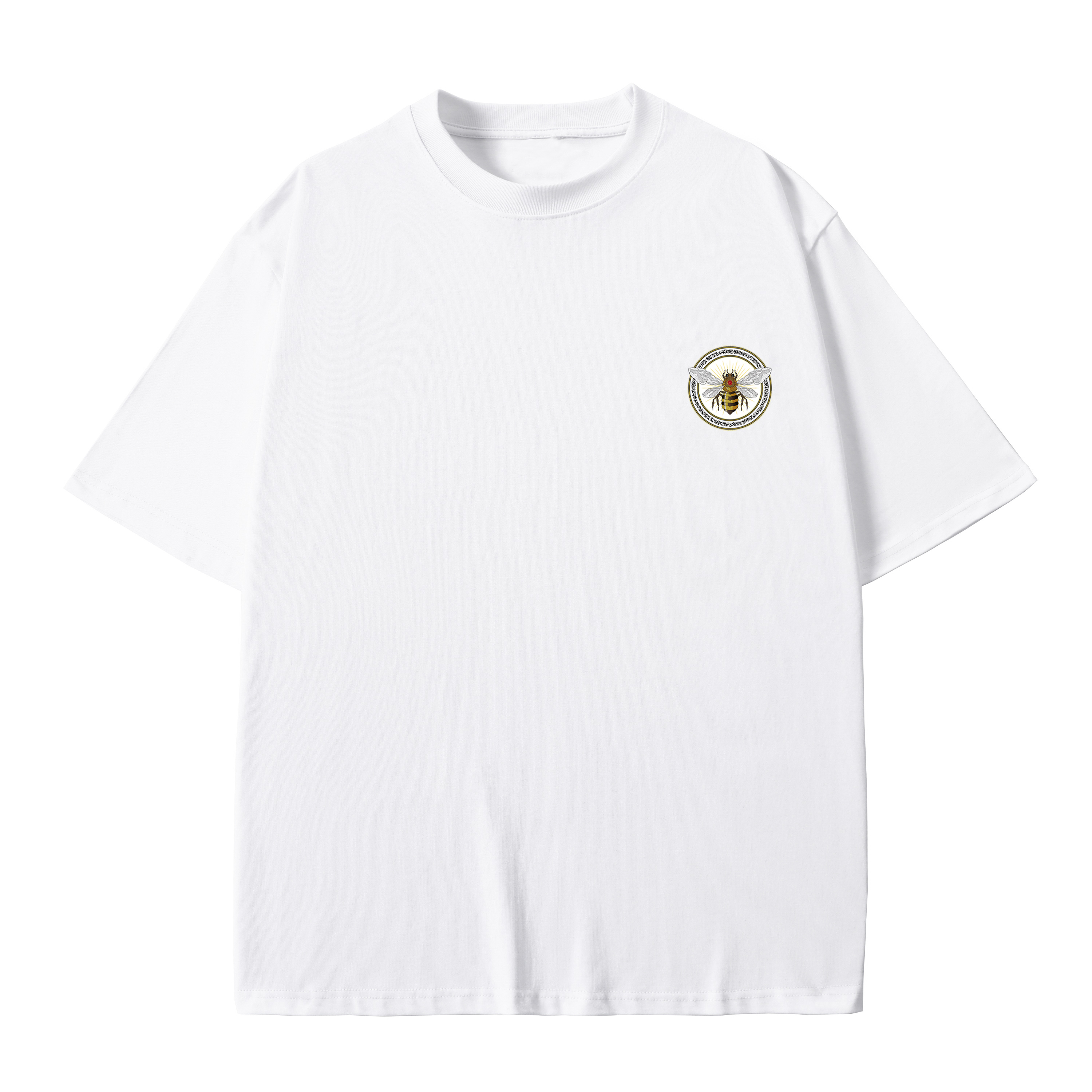 T-shirt men's top designer cotton T-shirt The bee logo short sleeved clothing high-quality fashionable T-shirt BROADTRUE