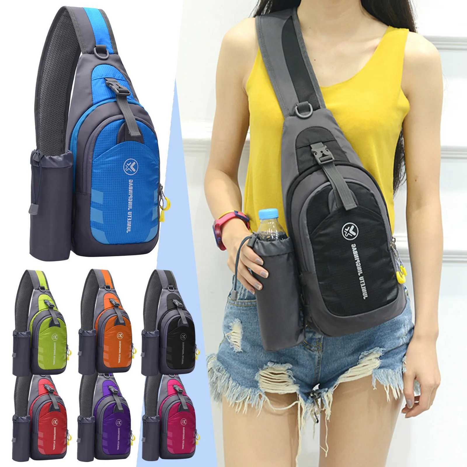Cute Shoulder Bag Outdoor Sports Kettle Chest Bag Men And Women Sports Multifunctional Riding Single Shoulder Bag Backpack W250604