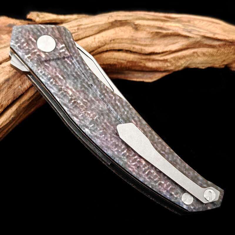 Bear head folding D2 steel outdoor camping portable self-defense sharp survival pocket knife