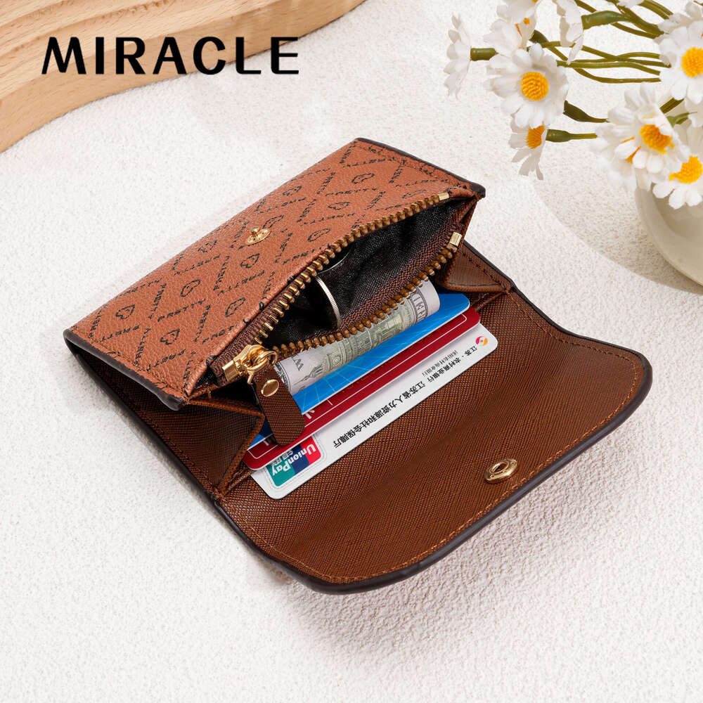 Women's 2025 New Fashion Coin Purse Versatile Letter Heart Flower Print Wallet