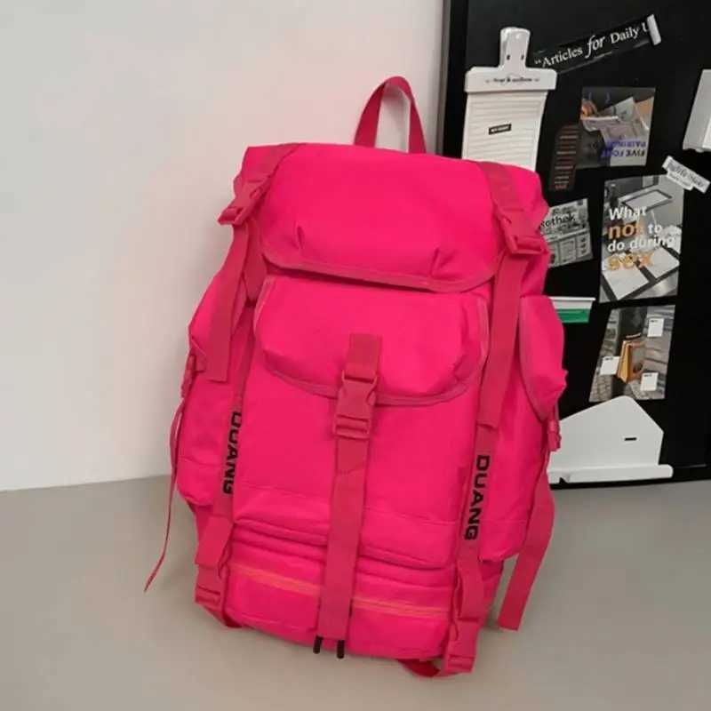 Outdoor Climbing Backpack with Shoes Pack Sport Drawstring Basketball Bag Travel Hiking Trekking College Knapsack Multi Pocket W250603