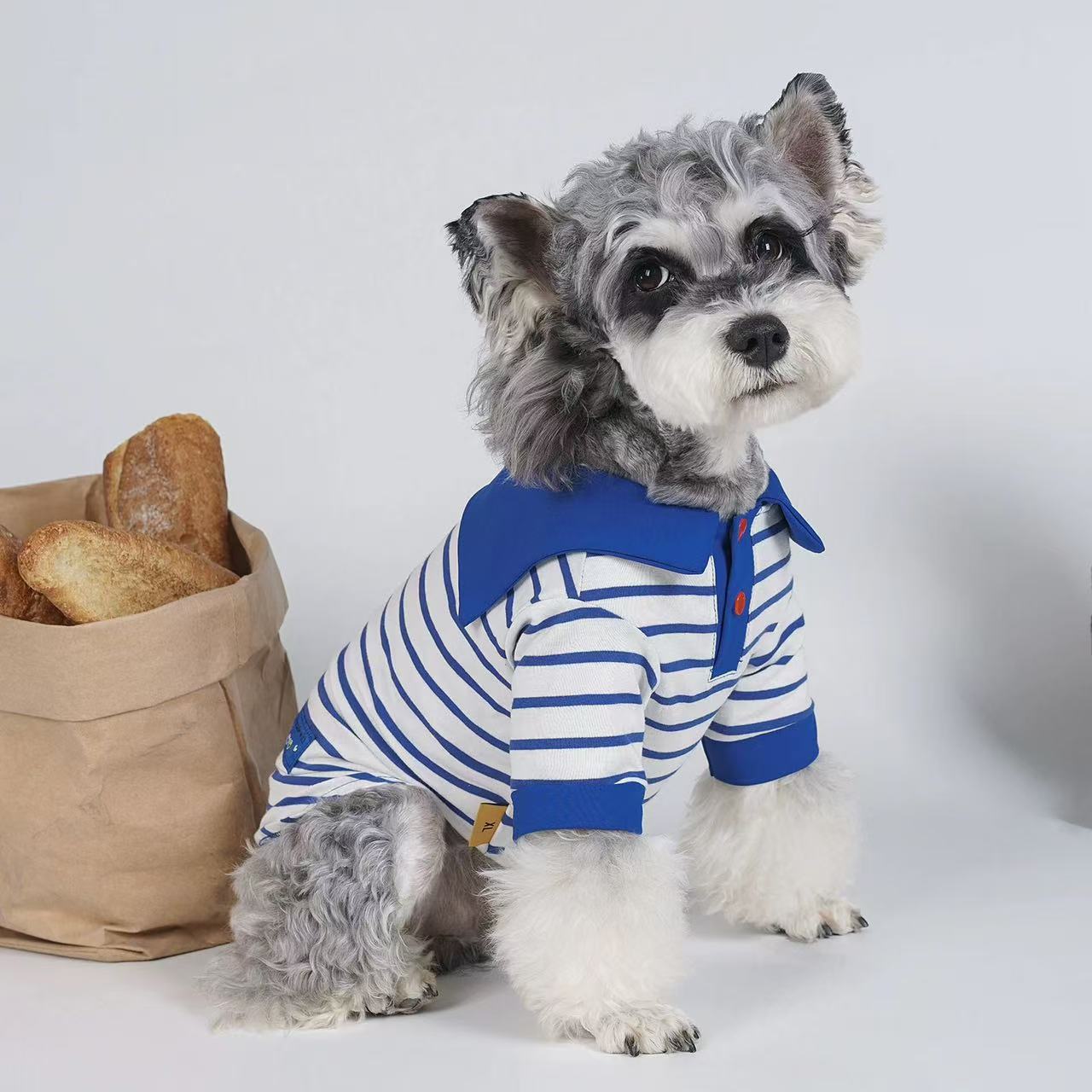 T00379 Dog clothes spring and summer thin anti-hair loss Schnauzer small dog pet clothes pure cotton