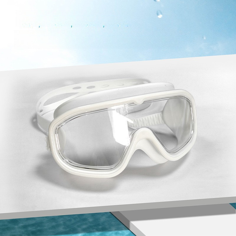 Waterproof Anti-Fog HD Adult and Children Large Frame Silicone Swimming Goggles Set