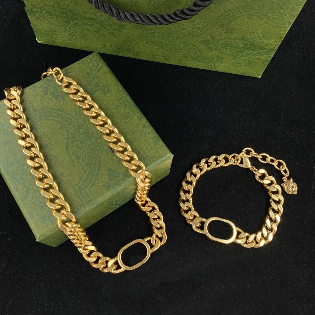 Luxury Pendant Necklaces Women Designer Earrings Necklaces Simple Letter Pendant Luxury Fashion Jewelry