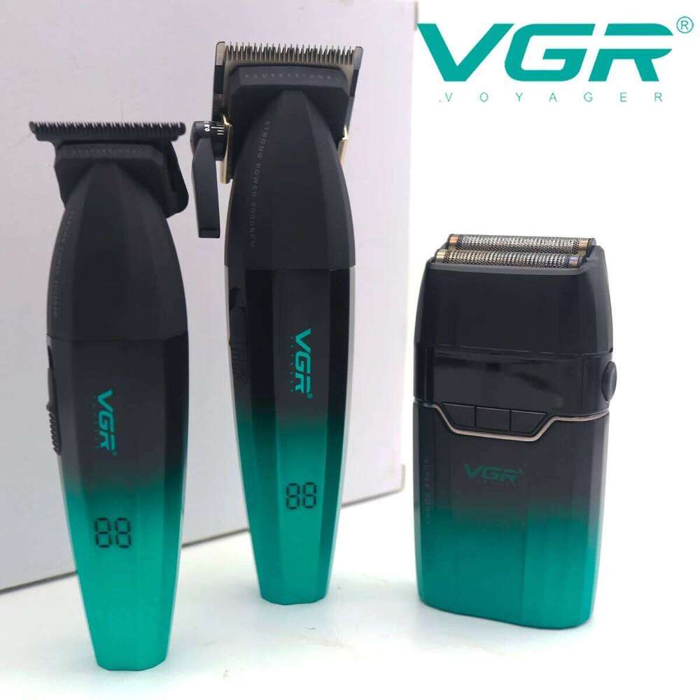 9000Rpm VGR Hair Clipper Kit For Men DLC Blade Full Metal Professional Barber Hines 003 906 308