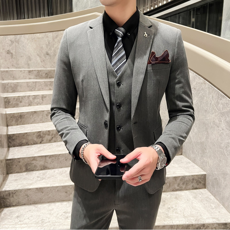 H729Three-piece suit for groomsmen, business casual suit, professional formal wear