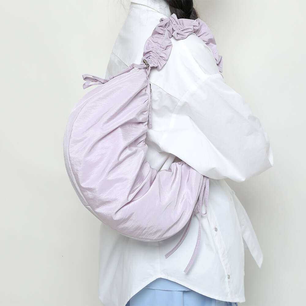 Korean Wrinkled Mercerized Cloud Niche Designer Underarm Shoulder Large Capacity Dumpling Nylon Crossbody Bag