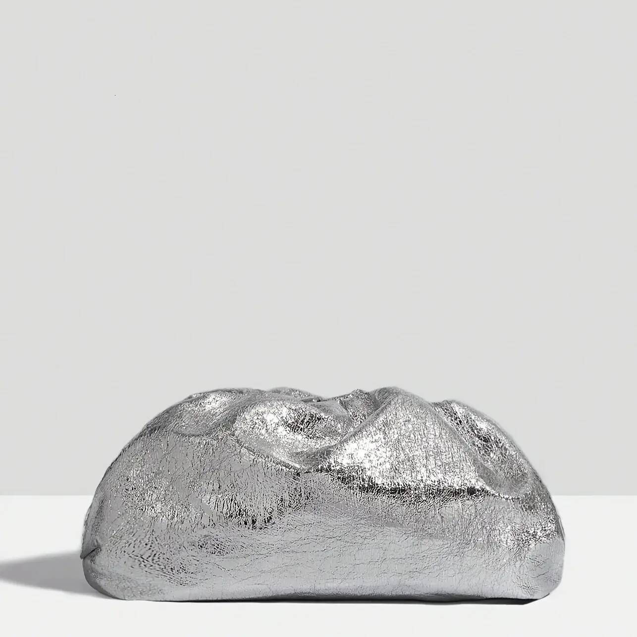 Women Metalic Clutch Grab Bag in Sier Gold Color Suitable for Wedding Party ,Christmas, Valentine's Day and Dinner