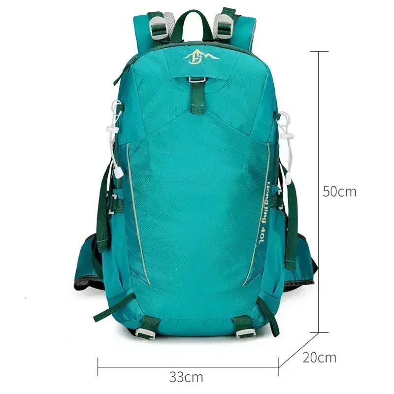 40L outdoor hiking camping backpack outdoor waterproof lightweight mountaineering bag cycling backpack with waterproof cover 250530