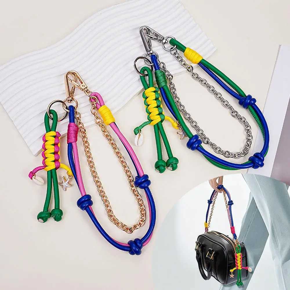 Stainless Steel Rope Braided Keychain Fashion Robot Design Ladies Chain Bag Pendant 2025 New Handmade Car Key Pendant W250604