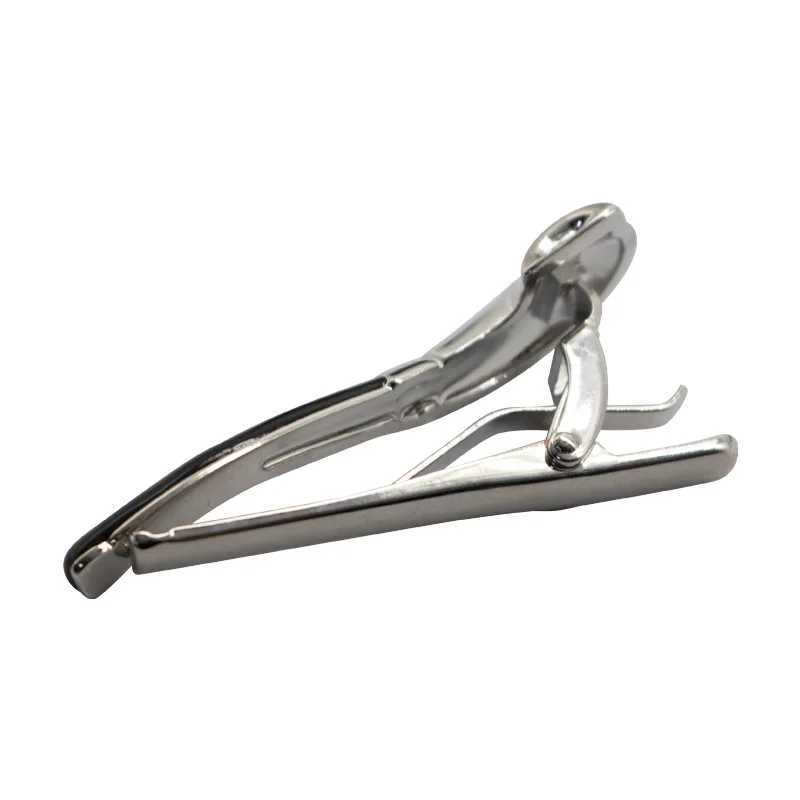 Geometric Shape Pipe Tie Clip Copper Product Finely Electroplated Texture Business Office Mens Suit Evening Gown Accessories W250604