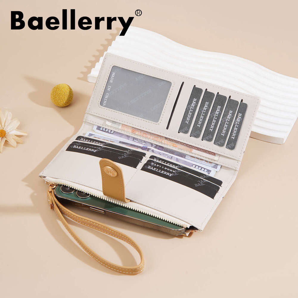 New Women's Long Baellerry Cartoon Bear Print High-end Zipper Snap Wallet