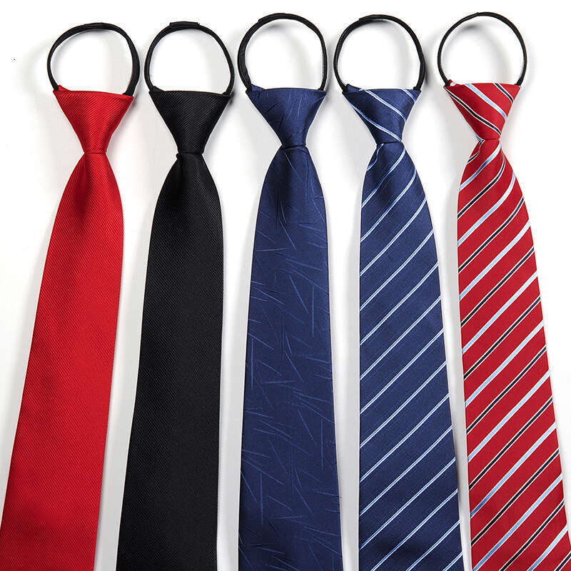lazy zipper tie mens formal business professional easy pull 8c suit blue groom wedding