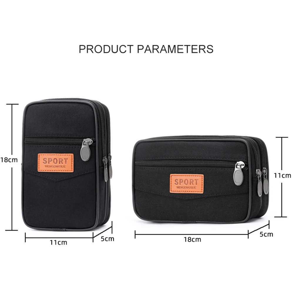 PU Leather Men Small Waist Bag Solid Color Bum Belt Pack Casual Fanny Business Waist Bag Men Travel Sports Belt Bum Phone Pouch W250604