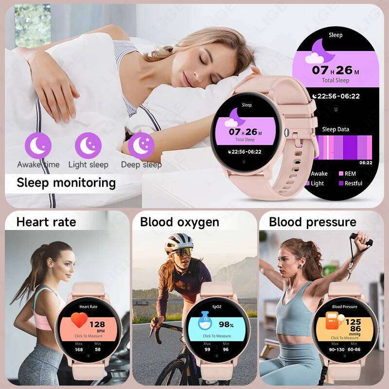 LIGE Smart Watch Women Men Bluetooth Call Sports Fiess Watches Heart Rate Health Monitor Smartwatch Ladies For Android iOS New