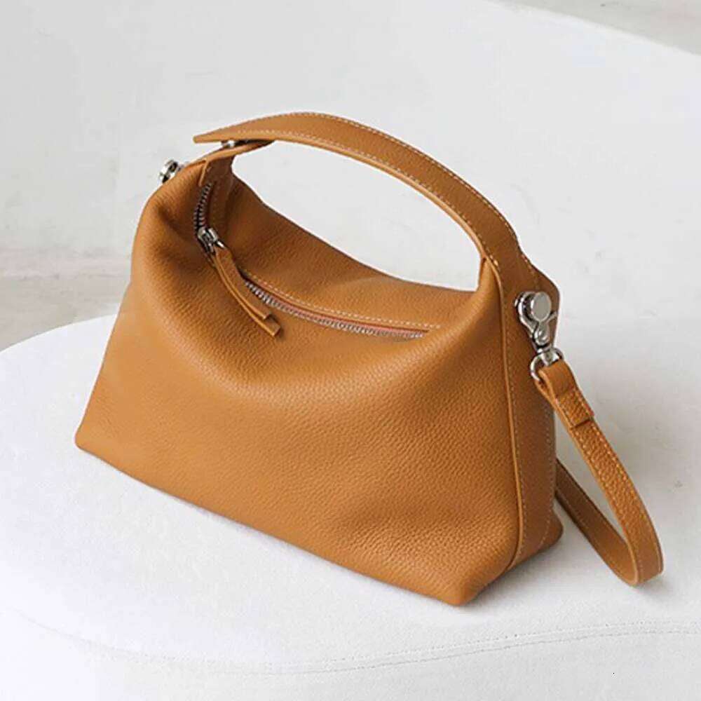 Motingsome Soft Leather Woman Shoulder Saddle Bags 2024 New Mini Tote Handbag And Purse Daily Cowhide Bag