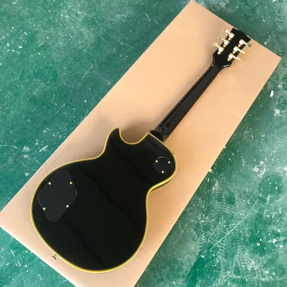 Custom electric guitar 3H pickup Gold hardware Yellow binding rosewood fingerboard mahogany body