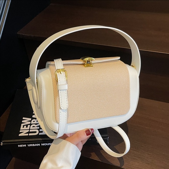designer High-end Luxury Retro Handbag Box Bag for Women 2025 New Niche Fashion Patchwork Shoulder Crossbody Bag