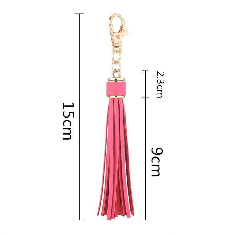 Fashion PU Leather Tassel Key Chain Women Cute Tassel Keychain Bag Accessories Decoration Tassels Car Key Ring Fringe Jewelry W250604