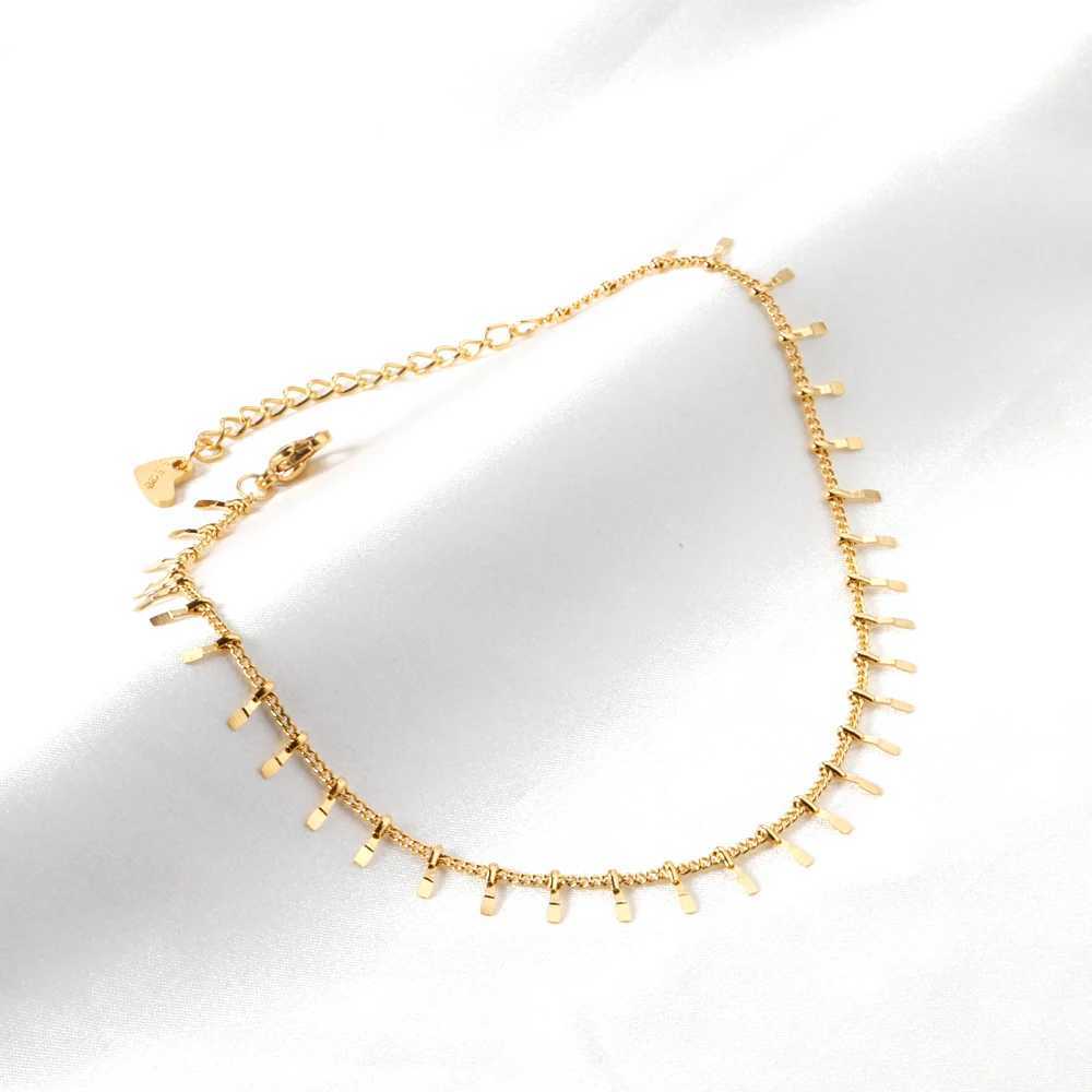 LUXUSTEEL Vintage Ball Beads Charm Snake Chain Anklets Foot Bracelets Women Golden Plated Stainless Steel Summer Beach Jewelry W250604