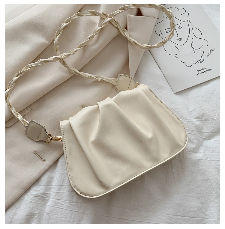 Women's cloud bag new fashionable fairy pleated armpit bag designer women's single shoulder fashionable women's crossbody bag