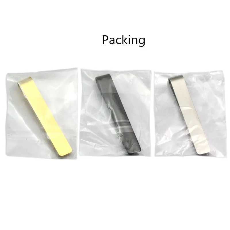 1pc New Fashion Stainless Steel Tie Clip Black Silver Color Metal Necktie Tie Men Wedding Business Simple Jewelry Accessories W250604