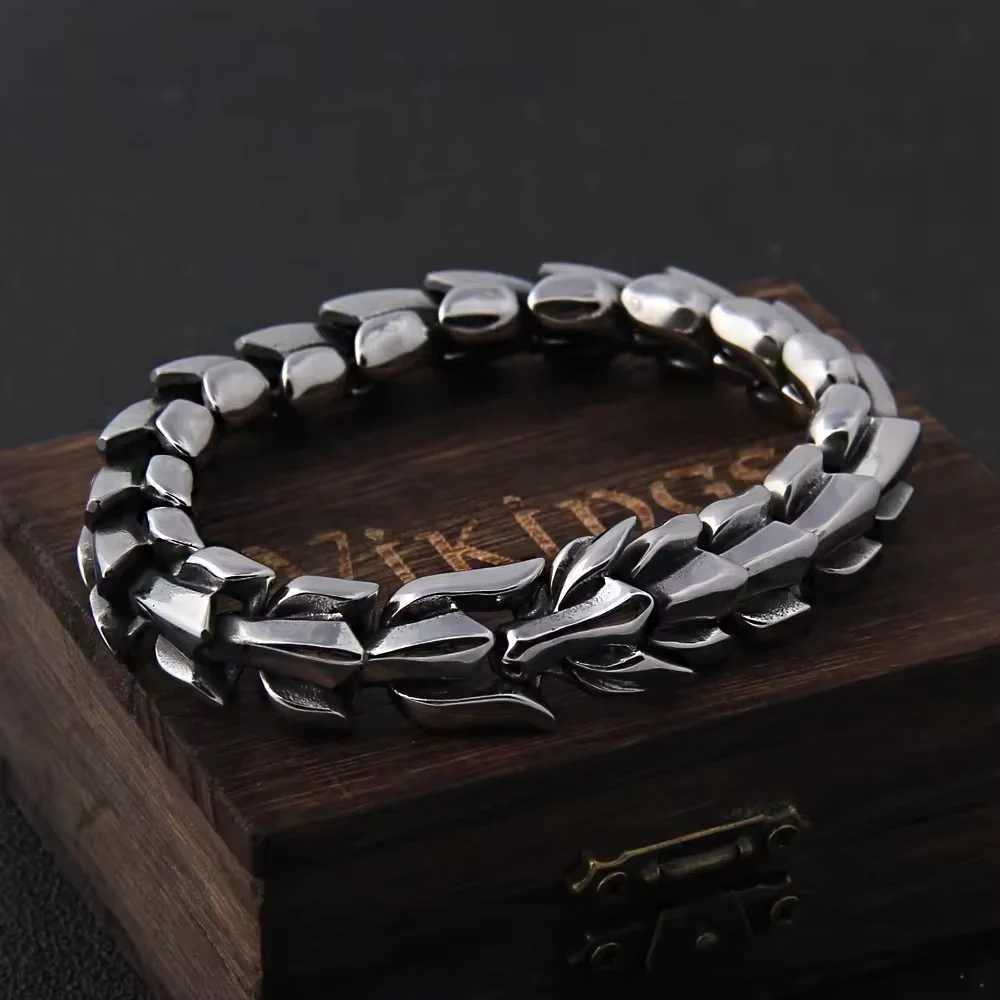 New Arrival Hematite Color Domineering Keel Bracelet For Men Hip Hop Punk Mens Bracelet Linked Metal Chain Fashion Jewelry V250604