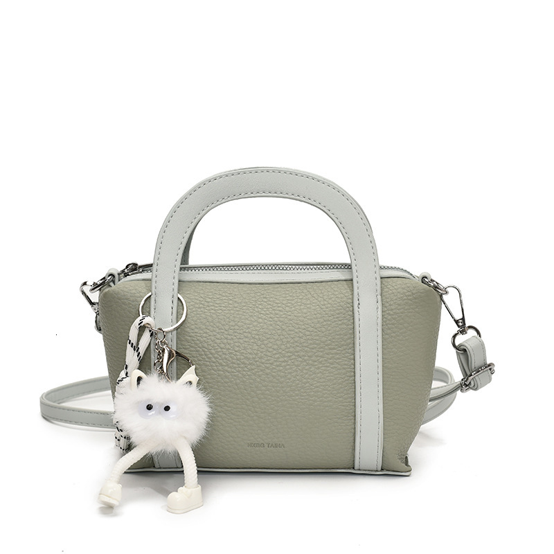 designer Lychee Pattern Fashion Handbag Women's Bag 2025 New High-Quality Texture Shoulder Bag Simple Crossbody Bucket Bag