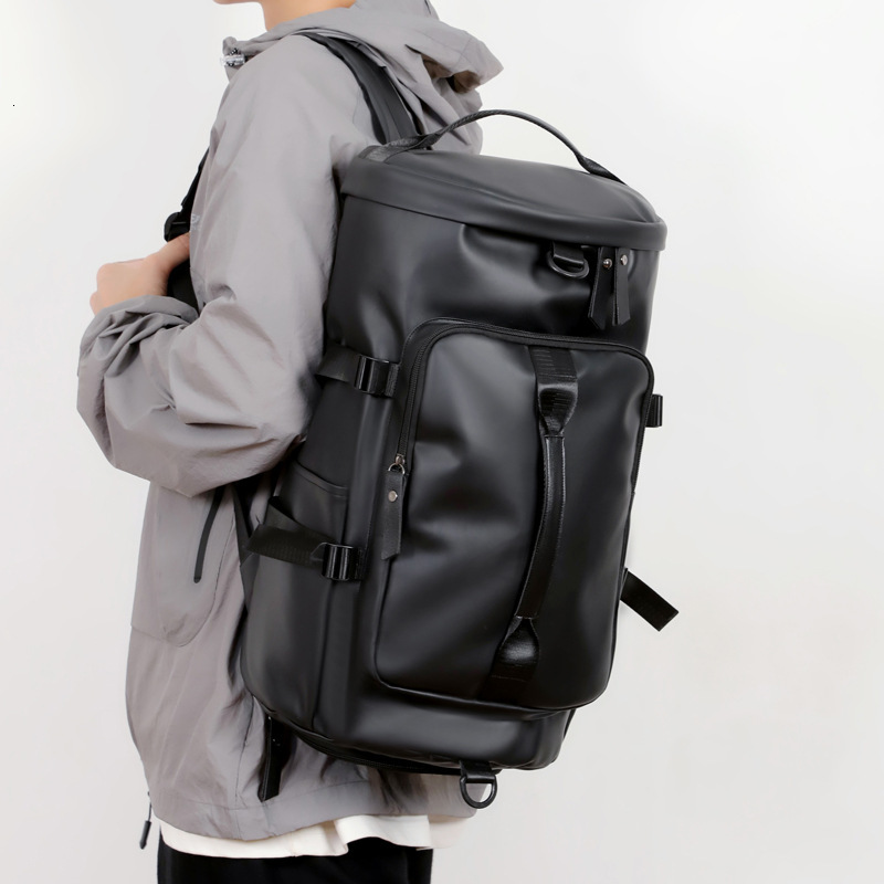 Korean Style Large Capacity Casual Trendy Men's Outdoor Travel Dry Wet Separation with Shoe Compartment Crossbody Bag