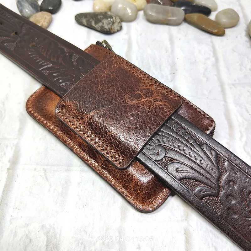 Mini Zipper Waist Bag Leather Belt Pack Small ID Card Holder Drivers license holster Passport Wallet Mobile Phone Sheath LHD W250604