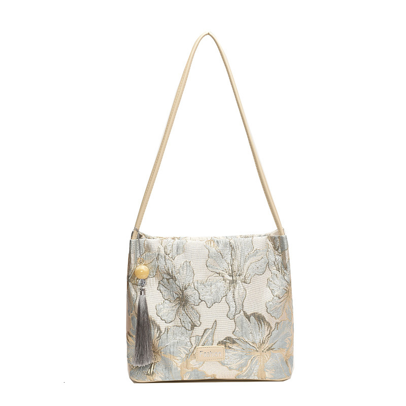 designer New Chinese Style Bag for Women 2025 New Trend Hanfu Ancient Style Single Shoulder Underarm Bag Fashionable Crossbody Bucket Bag