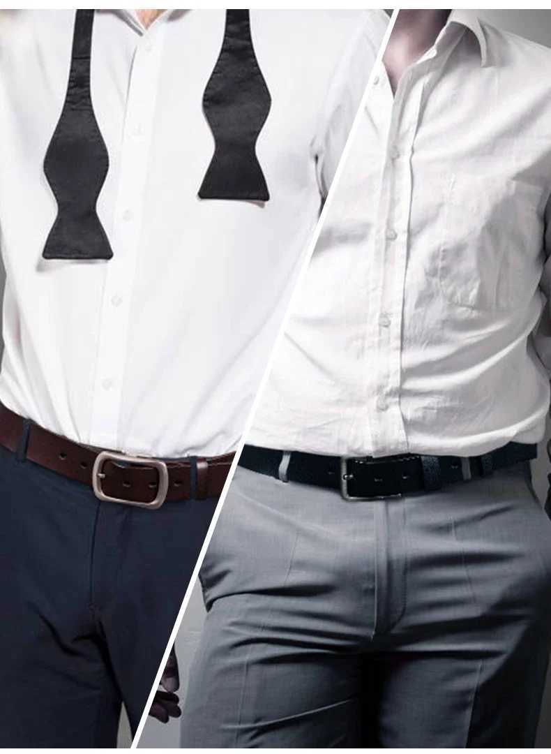 CEXIKA Real Cow Genuine Leather Belt Men Plus Size 120 130 140 150 160 170cm Cowboy Cowskin Pin Buckle Waist Belts for Jeans W250604