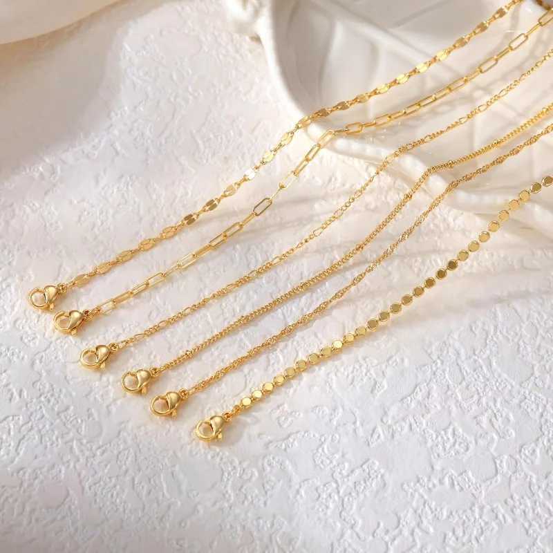 Waterproof Ankle Bracelets for Women Girls 14K Gold Plated STAINLESS STEEL/Alloy 6PCS Anklets Set Dainty Summer Beach Jewelry W250604