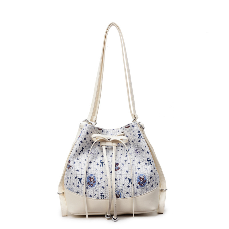 designer 2025 Summer New Fashion Casual Large Capacity Single Shoulder Bucket Bag for Women High-end Printed Versatile Stylish Backpack