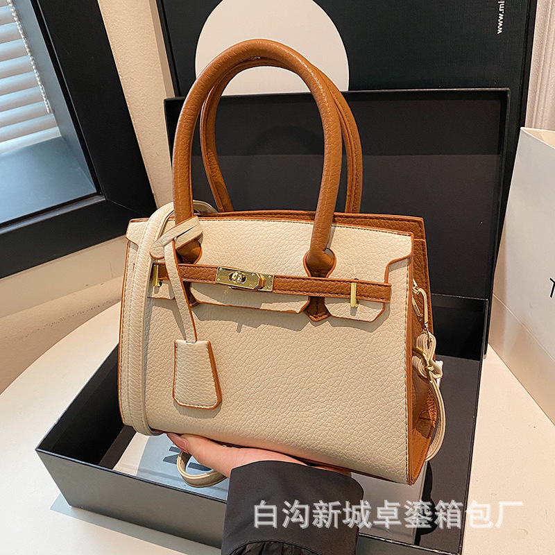 Designer Bag Fashion Ladies Handbag Leather Versatile Blue Large Zipper Rhombus Outdoor Leisure Spacious Tote