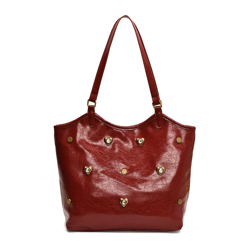 New women s retro handbag simple and elegant commuting shoulder bag fashion niche fashion designer large capacity women s shoulder bag