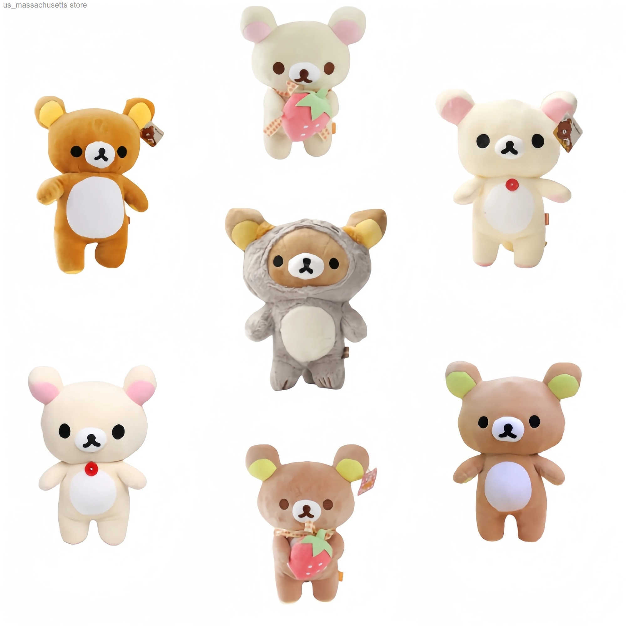 Rilakkuma Plush Toy Teddy Bear Peluche Lovely Anime Rilakkuma Stuffed Doll Kawaii Room Decor Anime Bear Toy Gifts Xmas Present y250604OY2T