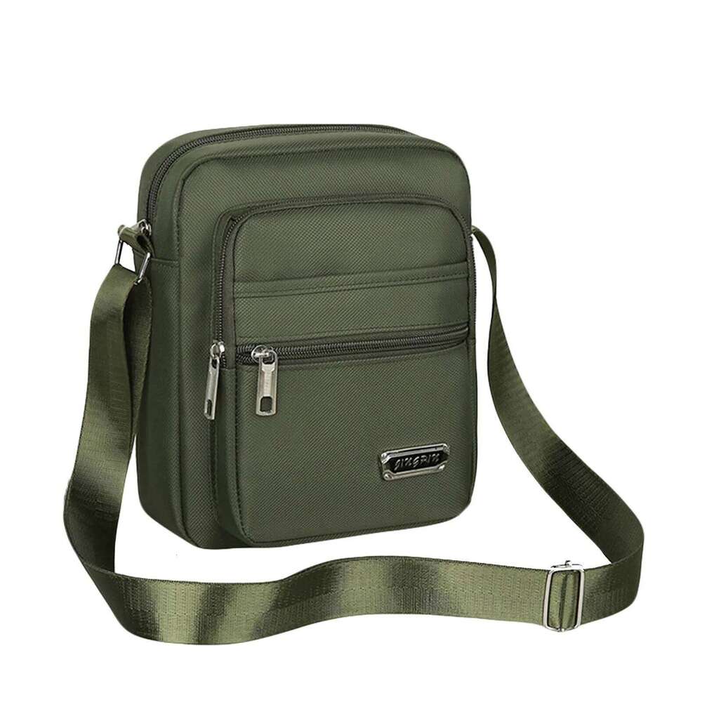 Four Layer Zipper Waterproof Single Shoulder Messenger Business Bag Wallet