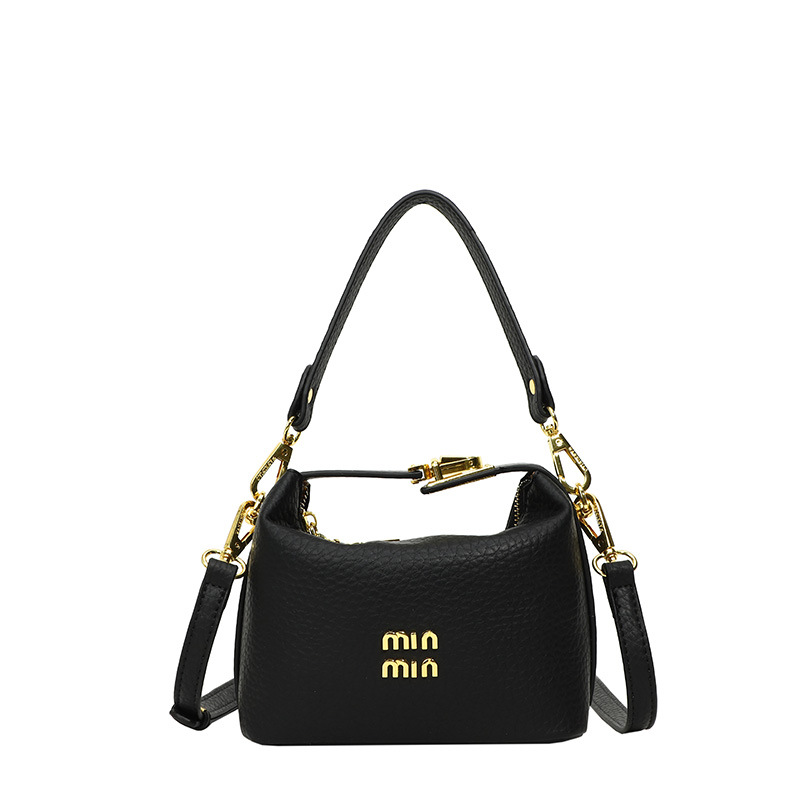 2025 Spring/Summer New Soft Leather Comfortable Women's Handbag Simple Versatile Letter Printed Shoulder Bag Crossbody Bag
