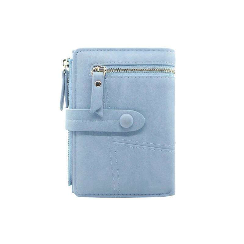 Explosive women's short purse Japan and South Korea small fresh simple everything buckle folding can expand high texture PU leat