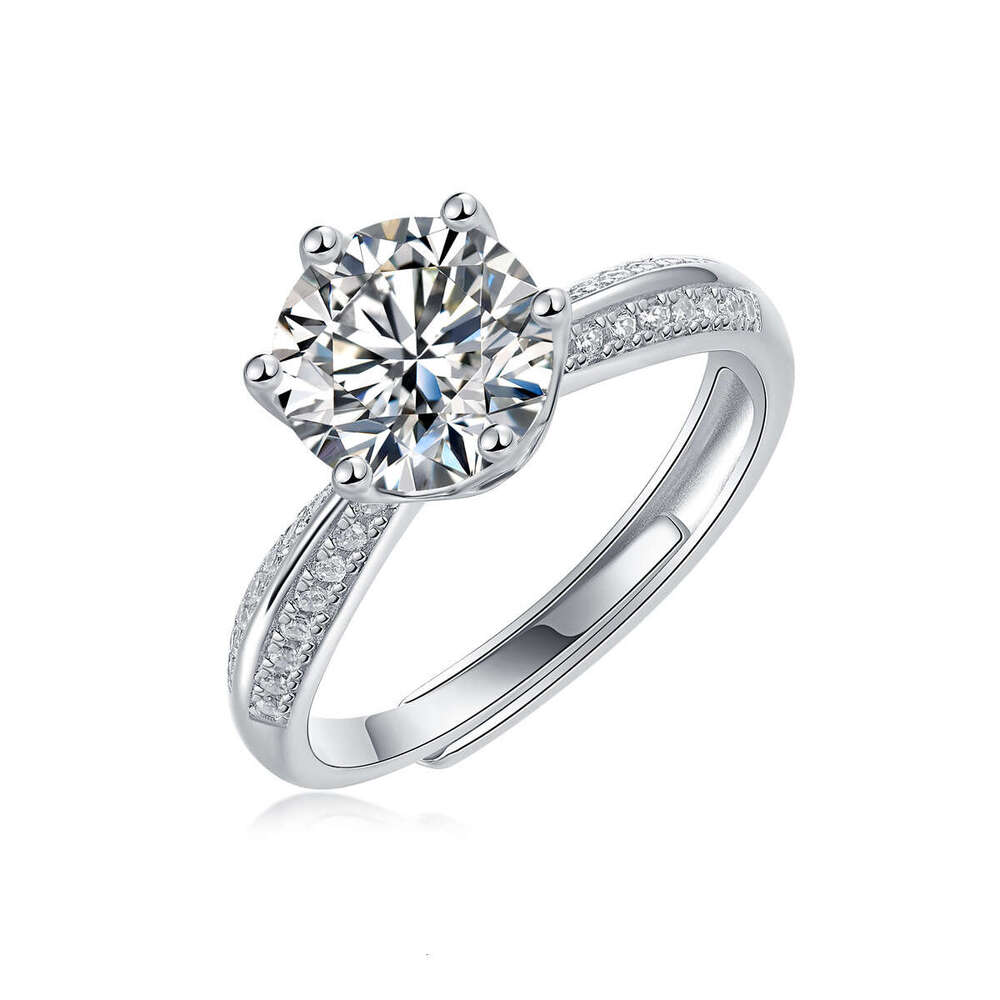 DHCollections Fashion Silver Moissanite Ring Non-Fading