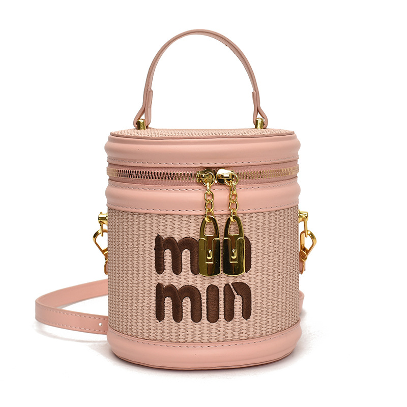 2025 Trendy Must-Have Linen Handheld Women Shoulder Crossbody Bag Versatile Bucket Bag Minimalist Design Free Shipping